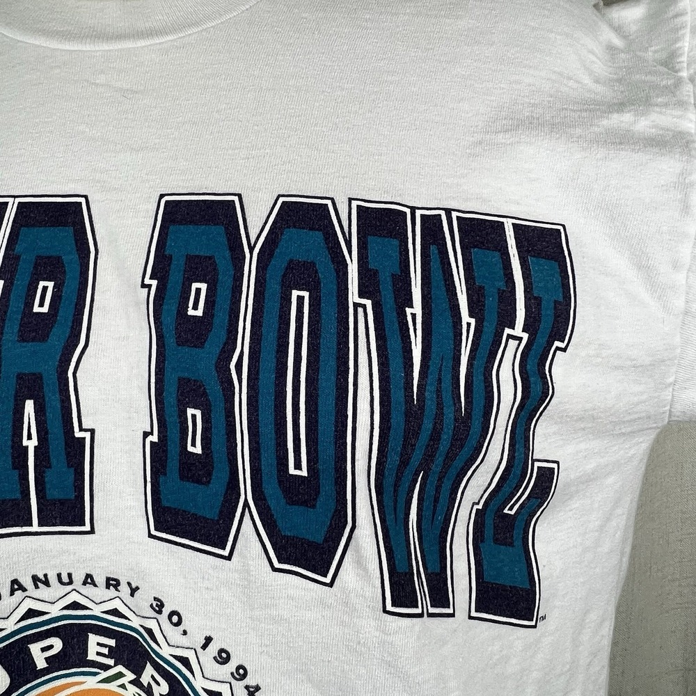 Vintage 1994 Super Bowl XXVIII NFL Football TShirt Sz Large AtlantA Georgia Dome - Picture 5 of 15